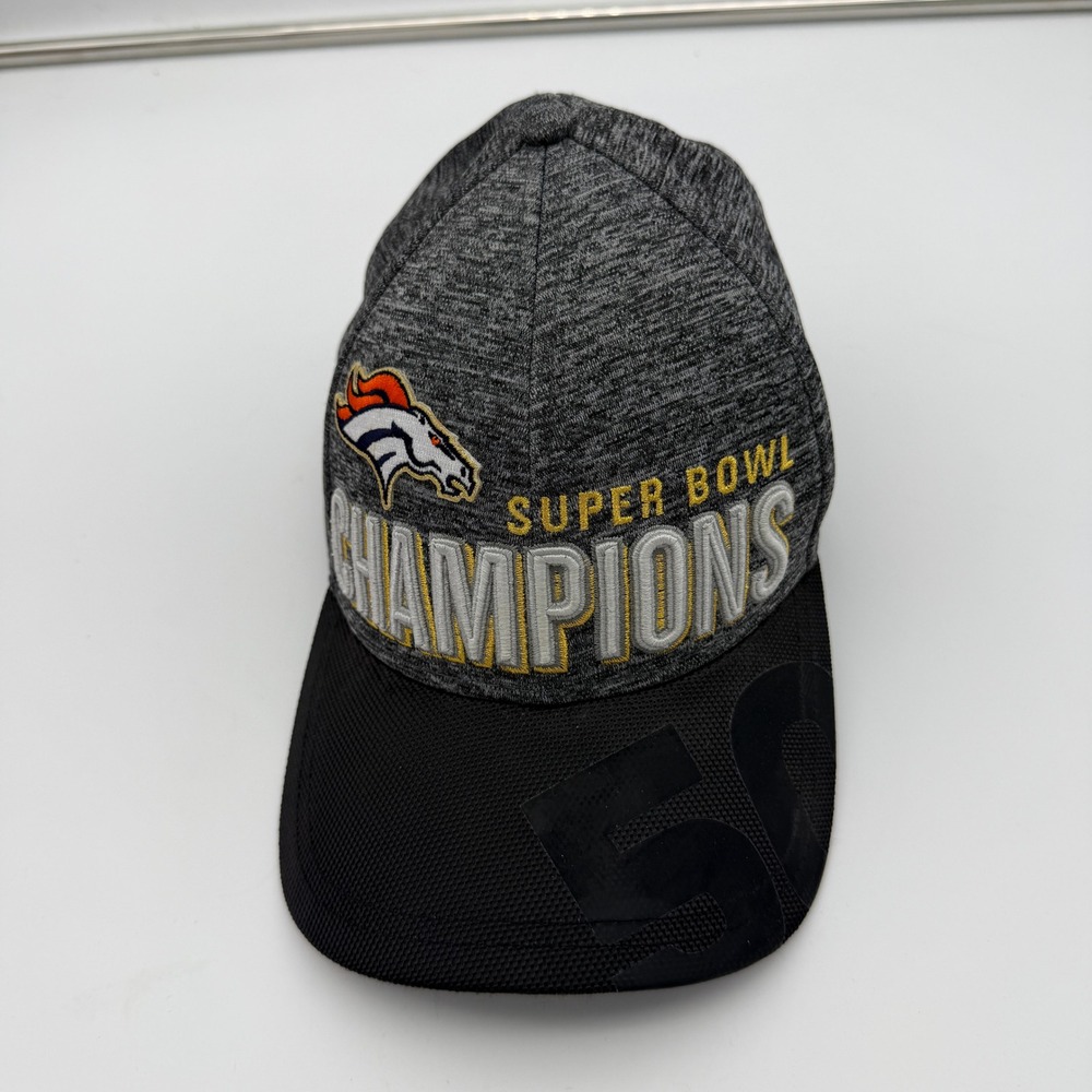 New Era Denver Broncos Super Bowl 50 Champions 9FORTY Hat Heather Grey Black NFL